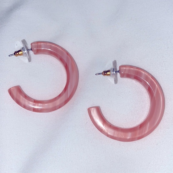 Lele Sadoughi Jewelry - NWOT Lele Sadoughi Broadway Hoop Earrings - petal pink